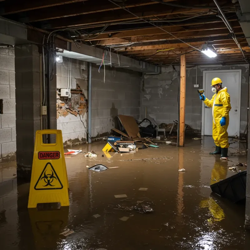 Flooded Basement Electrical Hazard in Level Plains, AL Property